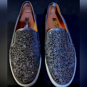 Silver Slip-On Sneakers